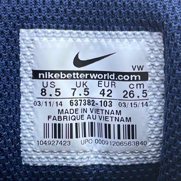 Nike Men’s White/Blue Lightweight Overplay VIII Basketball Shoes Size 8.5 - Picture 6 of 9